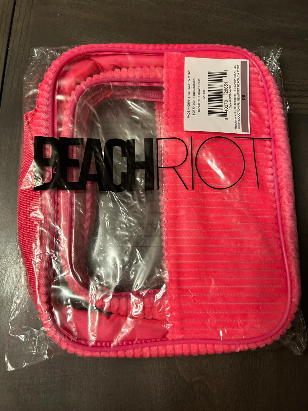 Beach Riot Clear Pink Cosmetic Bag Set - New! - photo 4