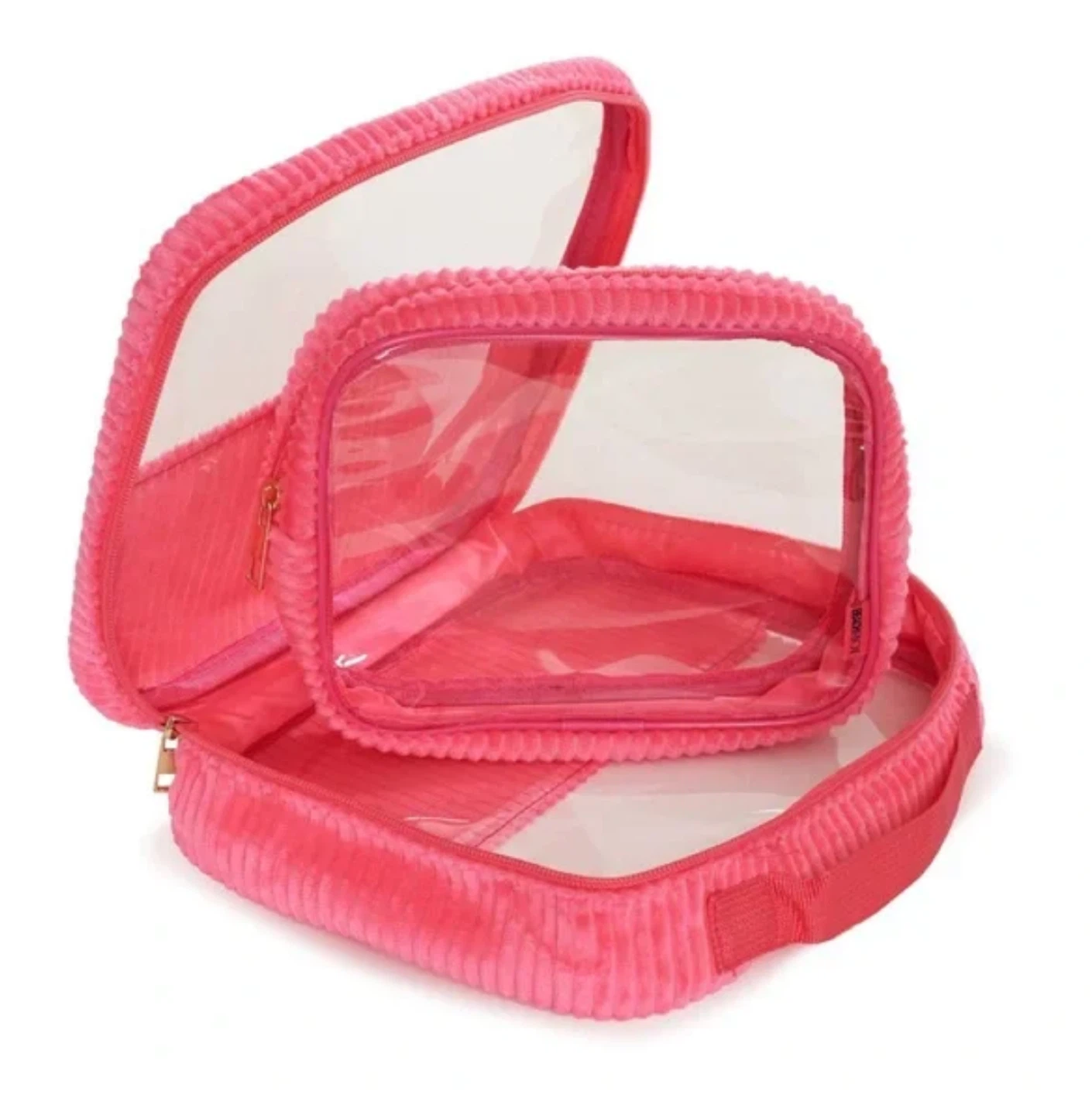 Beach Riot Clear Pink Cosmetic Bag Set - New! - photo 5