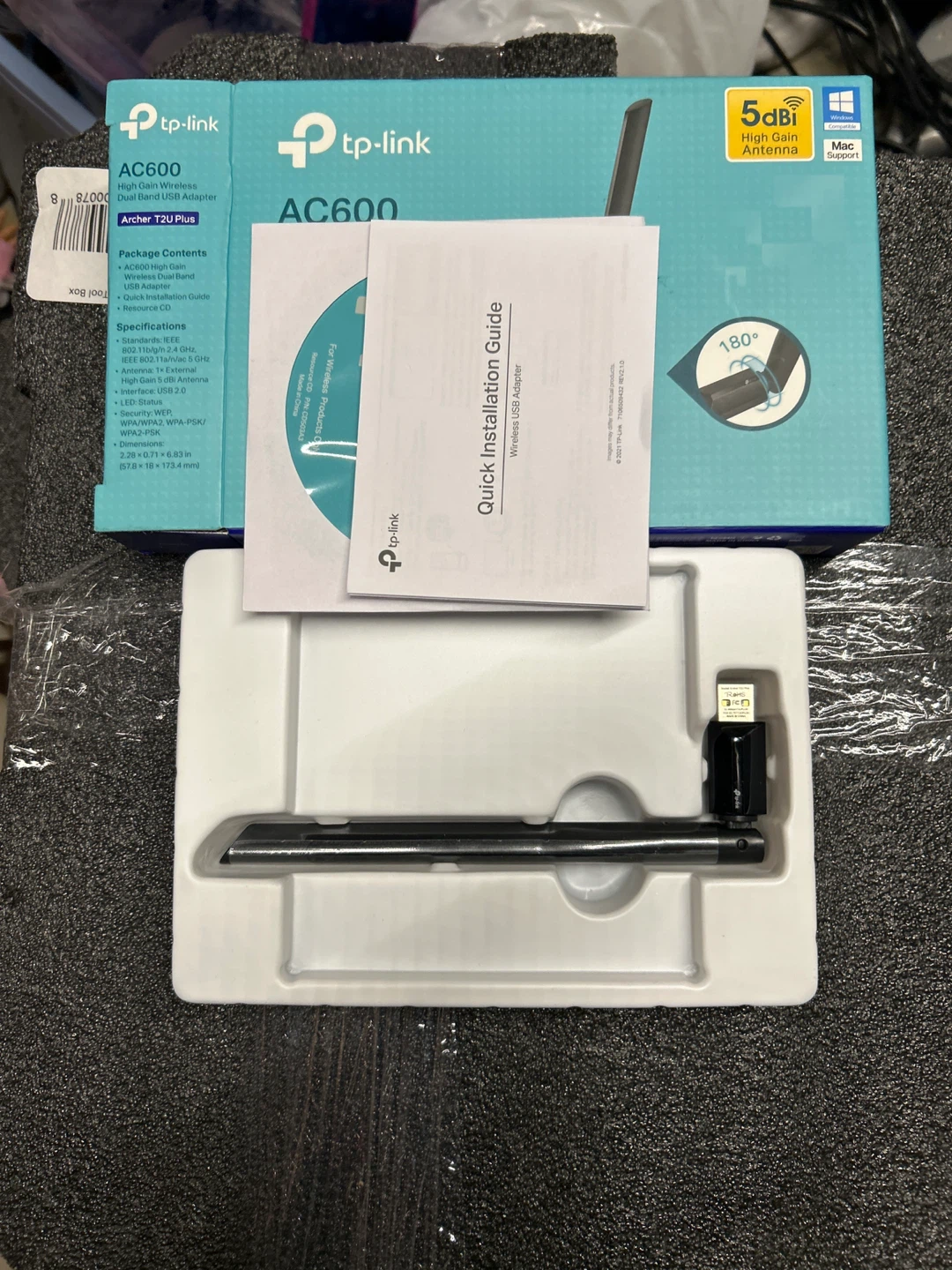 TP-Link AC600 Archer T2U Plus USB Adapter - New - photo 2