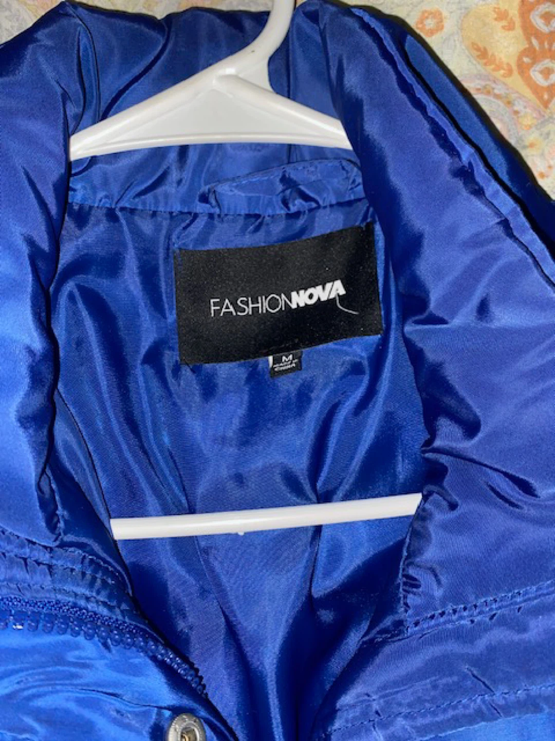 Fashion Nova Blue Puffer Jacket (Size M) - photo 2