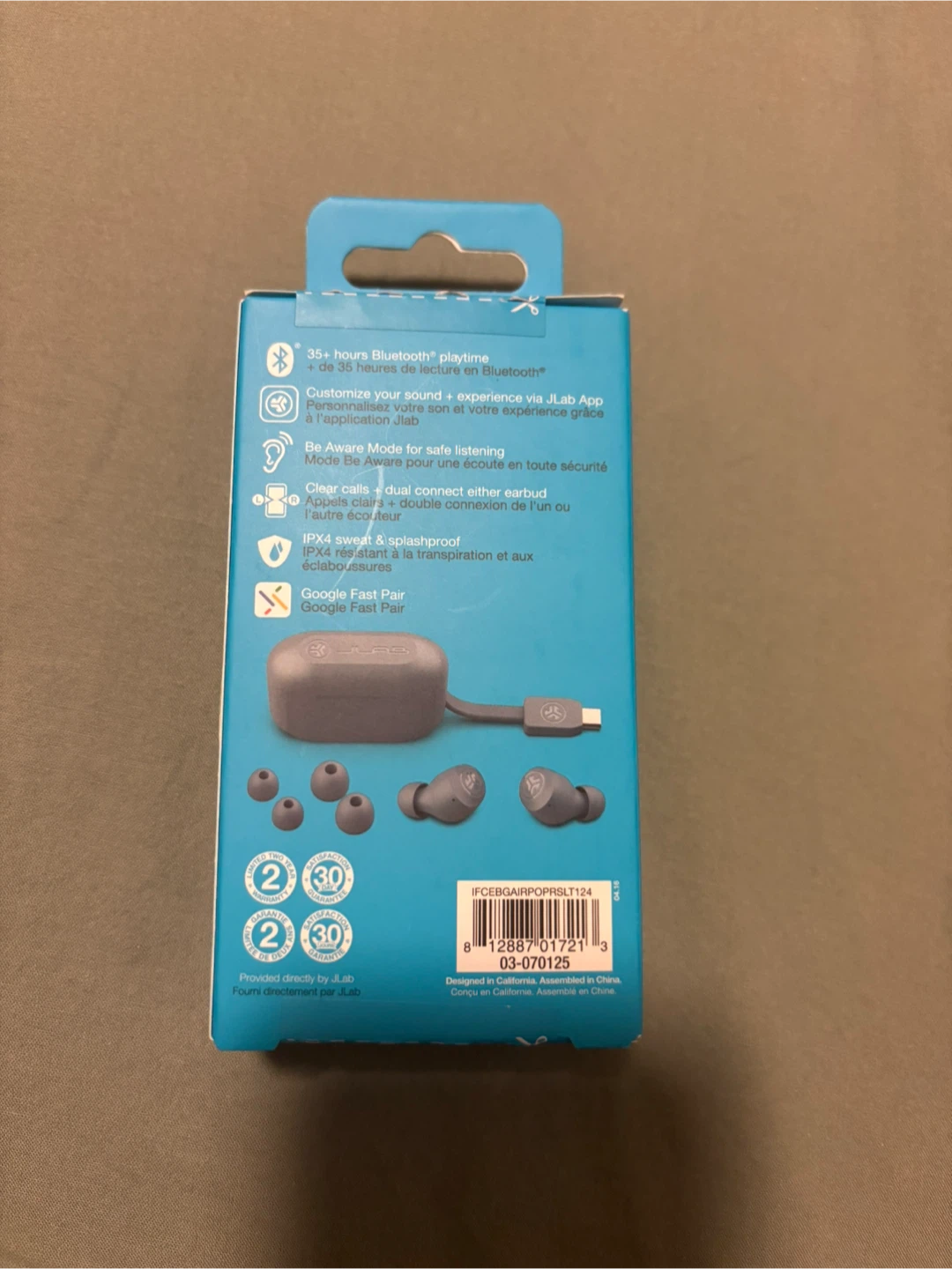 JLab Go Air Pop True Wireless Earbuds - Slate - photo 2