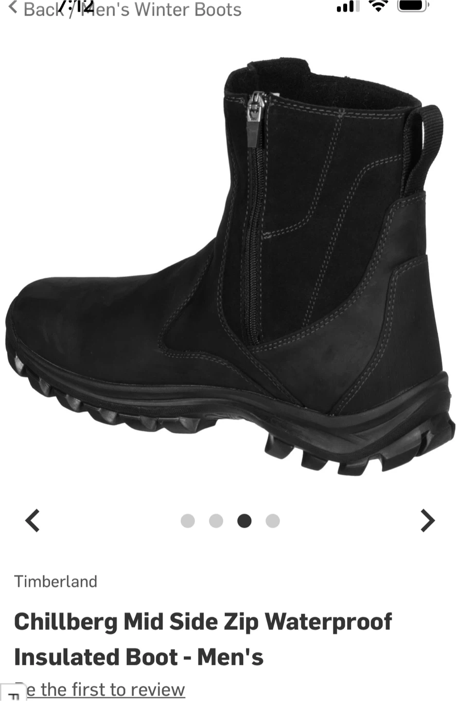 Timberland Mid Side Zip Waterproof Insulated Boots - Men's - photo 3