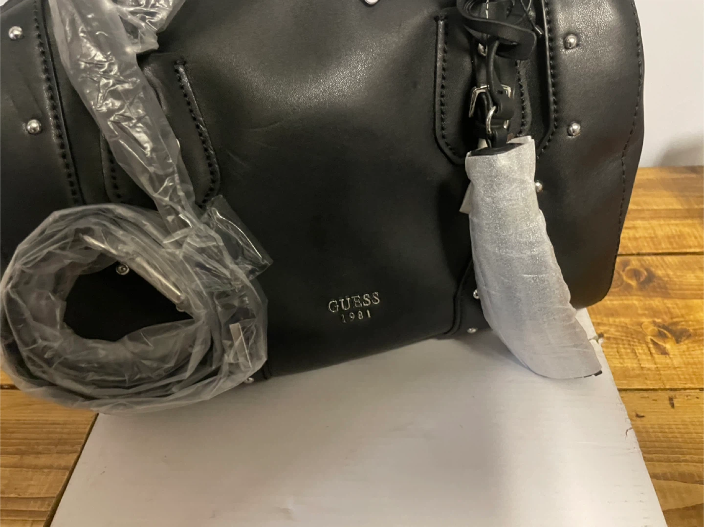 New Guess Black Leather Satchel - photo 4