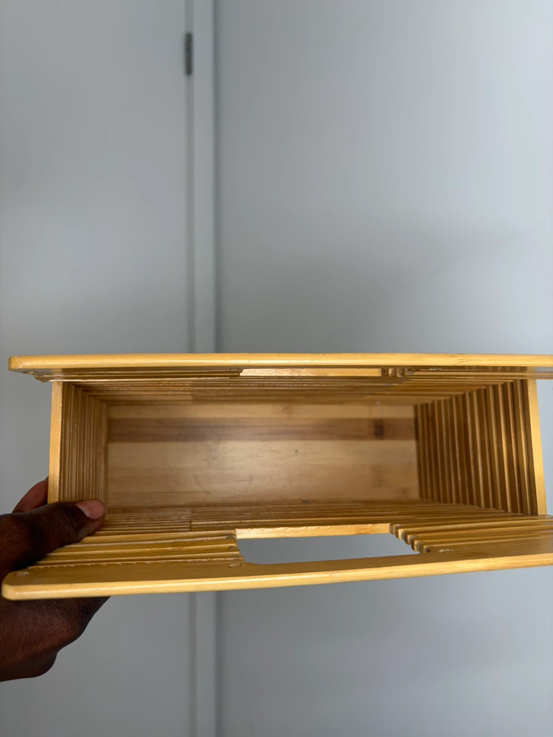 Bamboo "Ark" Clutch – Architectural Wood Handbag - photo 3