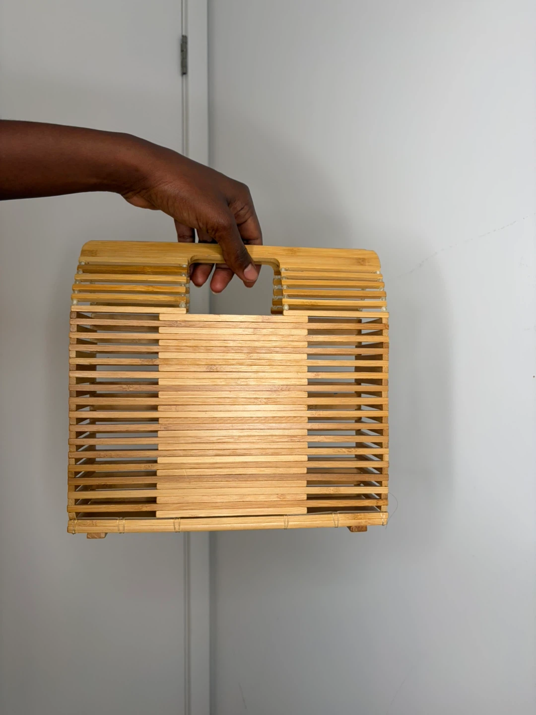 Bamboo "Ark" Clutch – Architectural Wood Handbag - photo 2