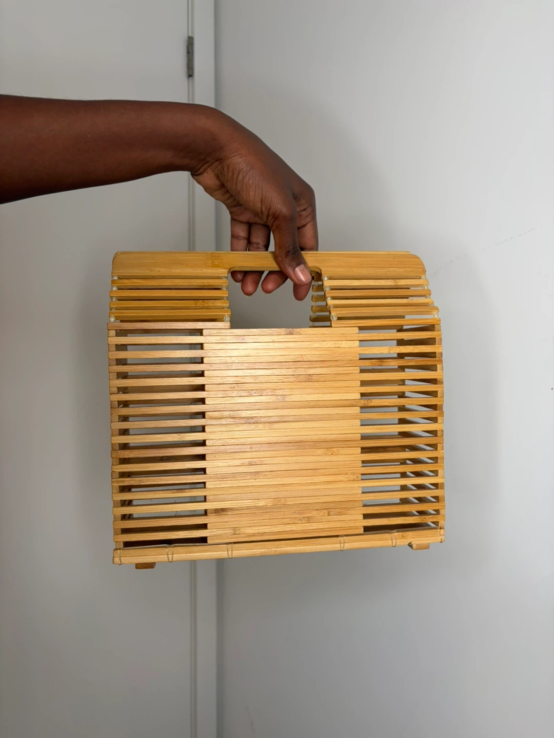 Bamboo "Ark" Clutch – Architectural Wood Handbag
