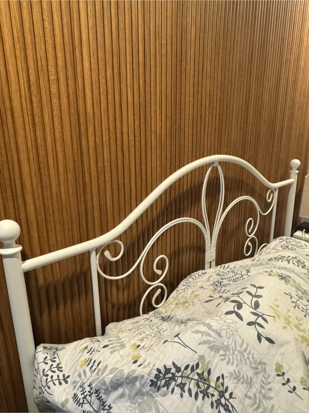 FREE pick up only - White Metal Bed Frame w/ box spring Queen - photo 2