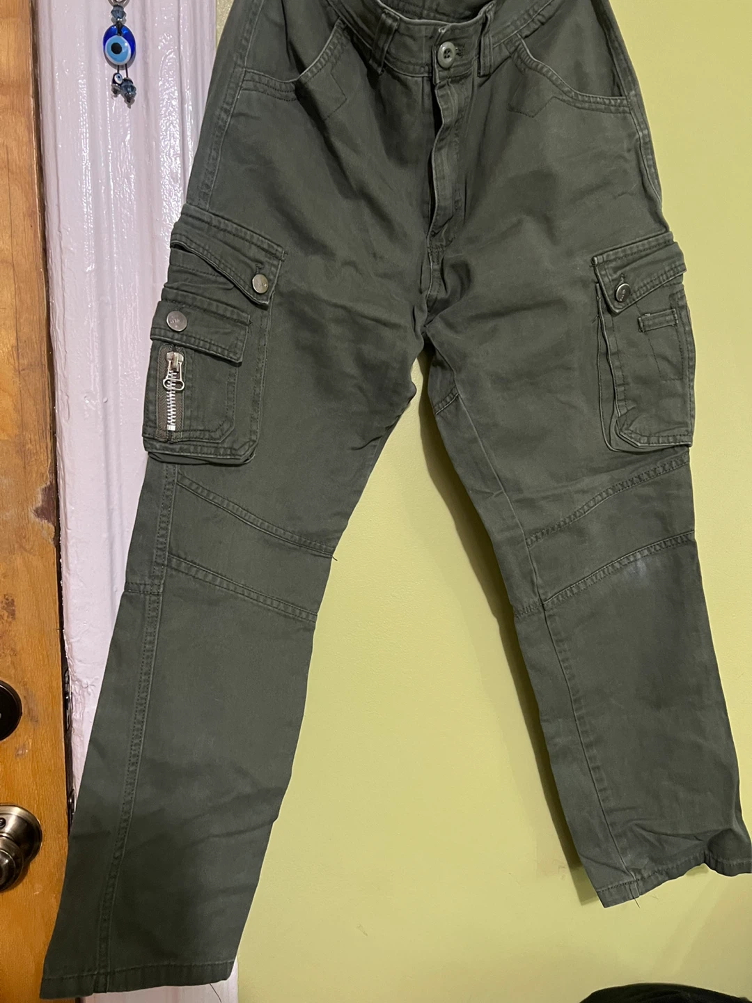 Cargo Pants - Olive Green, Size 33