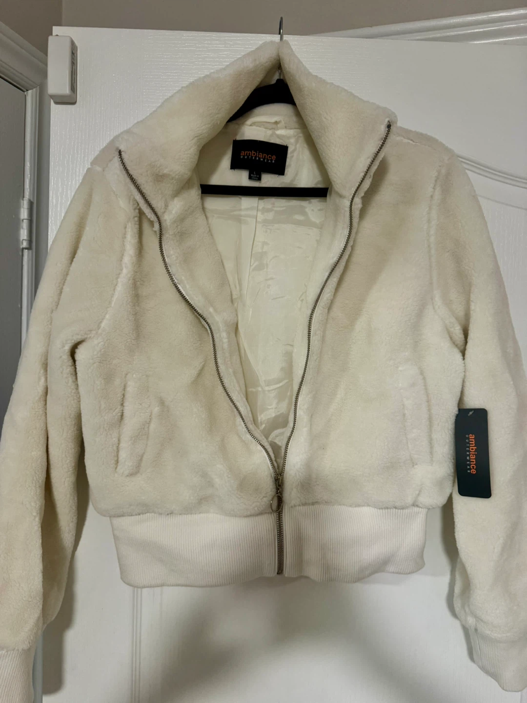 Ambiance Apparel Ivory Faux Fur Jacket - New with Tags! - photo 2