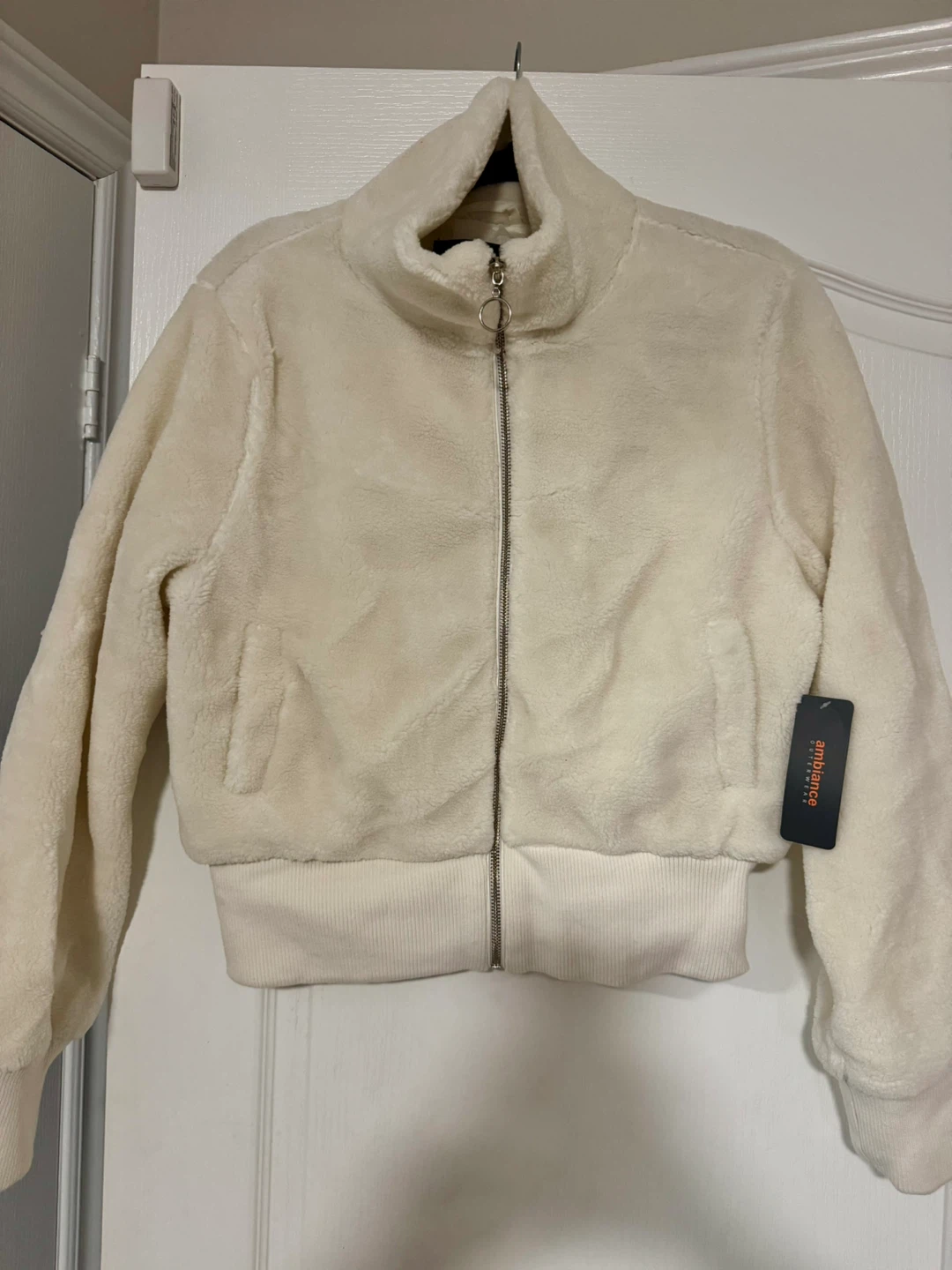 Ambiance Apparel Ivory Faux Fur Jacket - New with Tags!