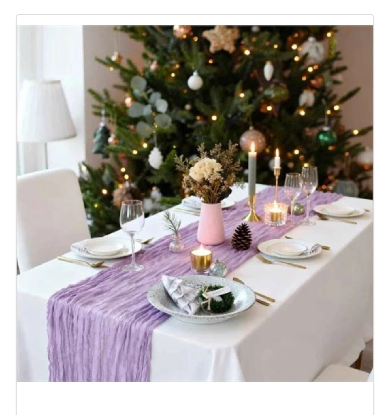 3 pack Purple Table Runner, New