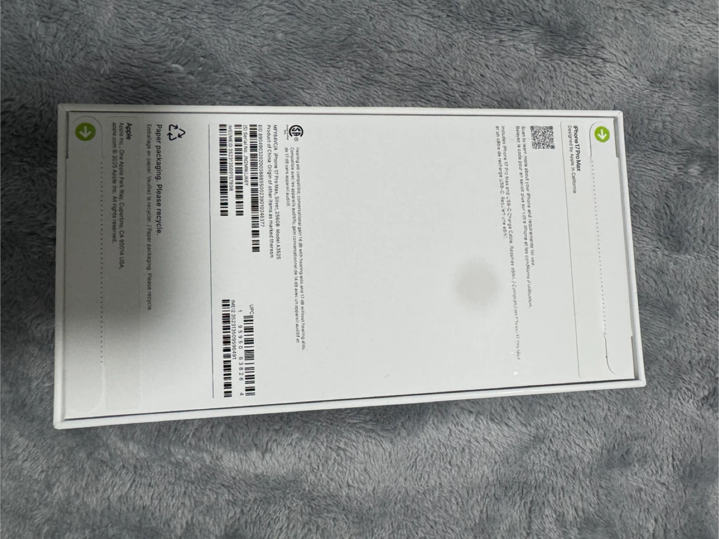 New iPhone 17 Pro Max Silver - Boxed - photo 2