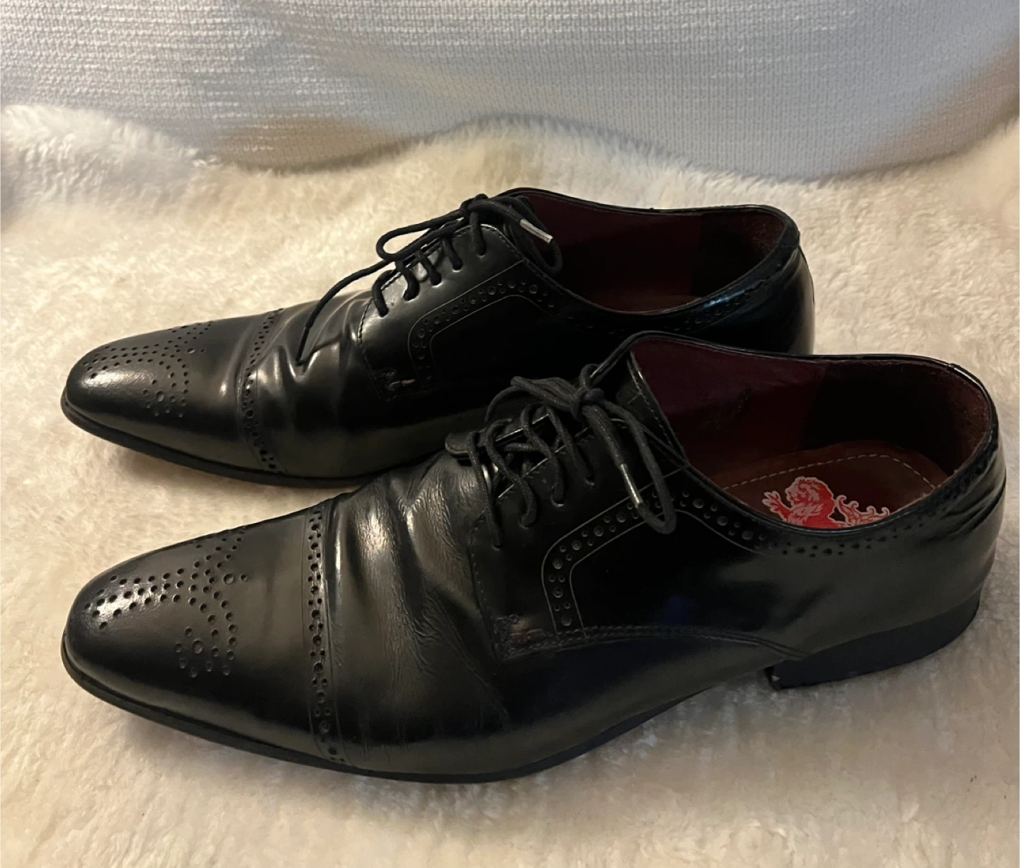 Cox Borba Black Leather Dress Shoes Men Size 10.5 - photo 3