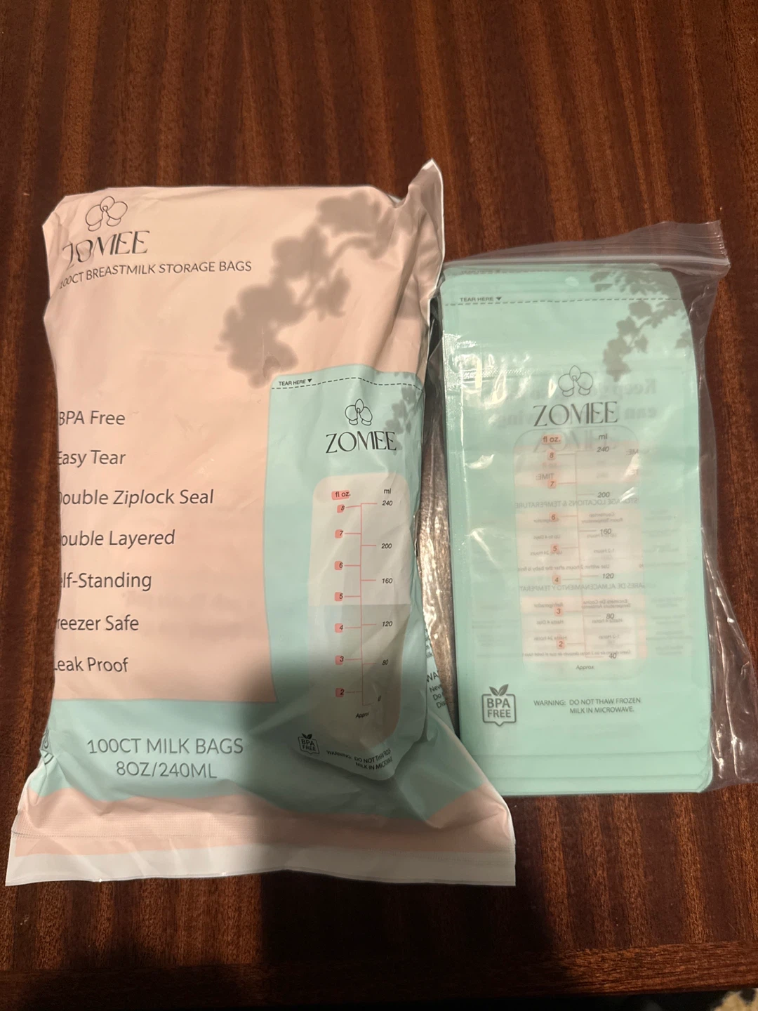 Zomee 100ct Breastmilk Storage Bags - New