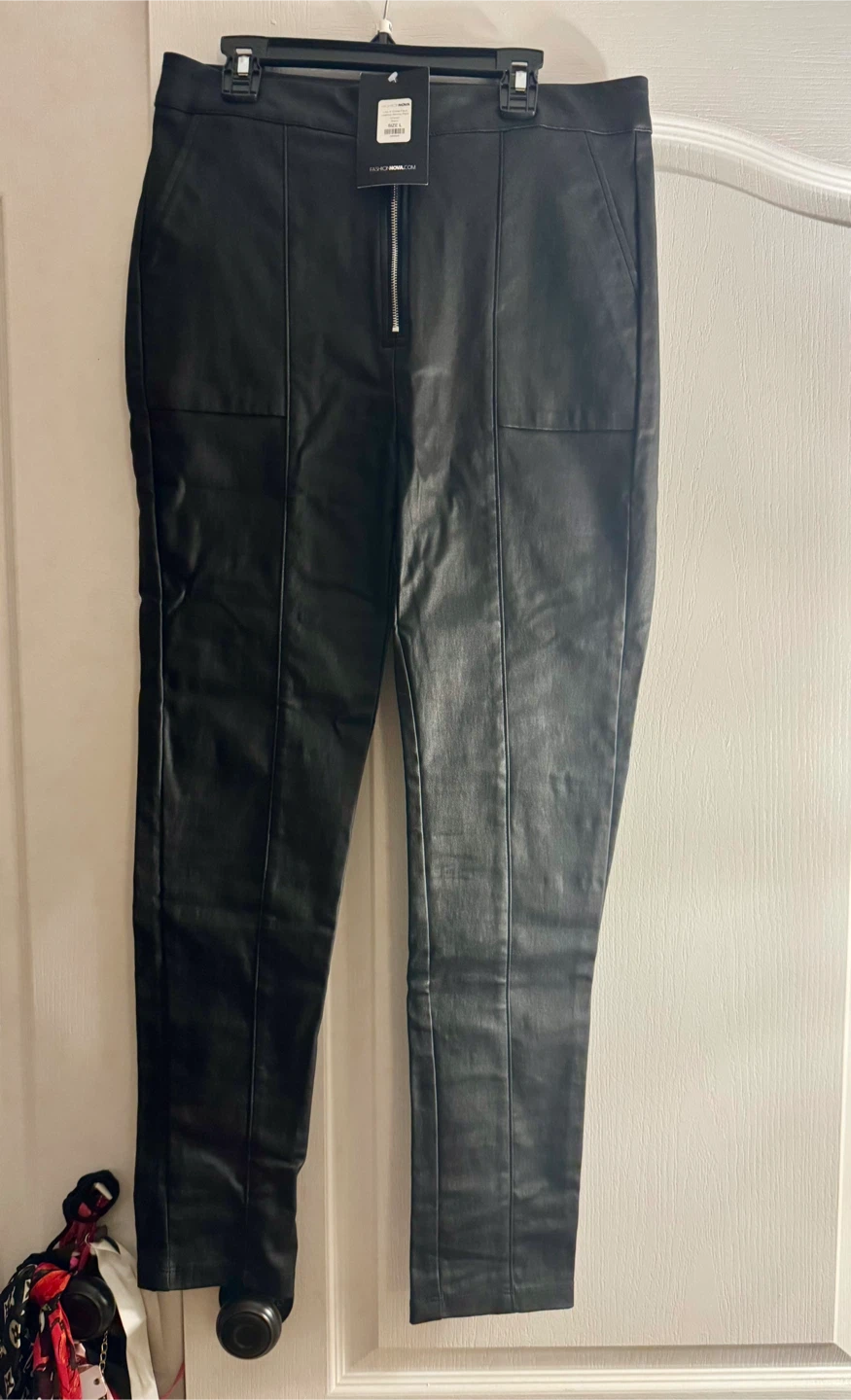 Fashion Nova Live A Glove Faux Leather Pants- Size L - photo 2