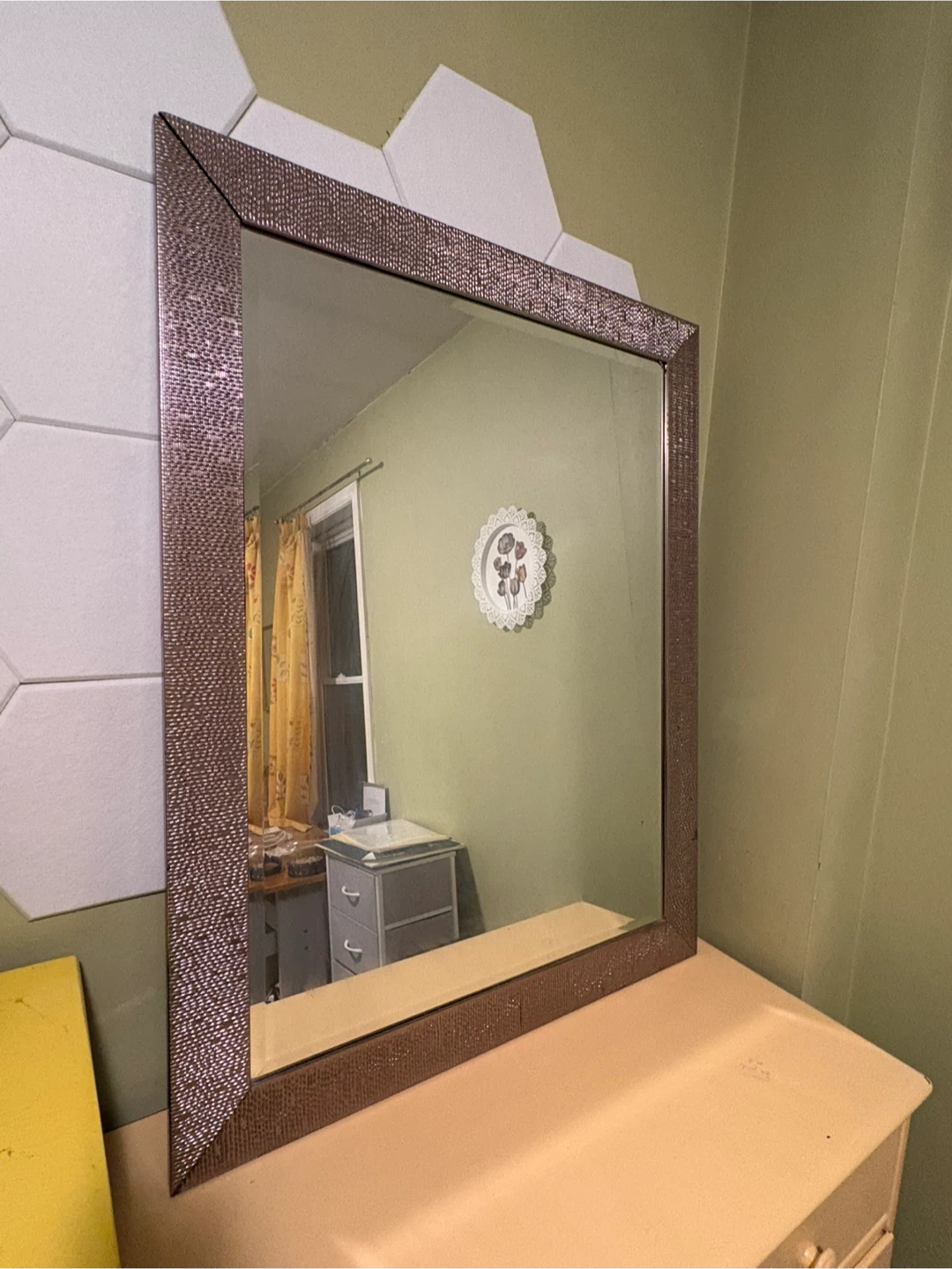 Mirror with Textured Frame
