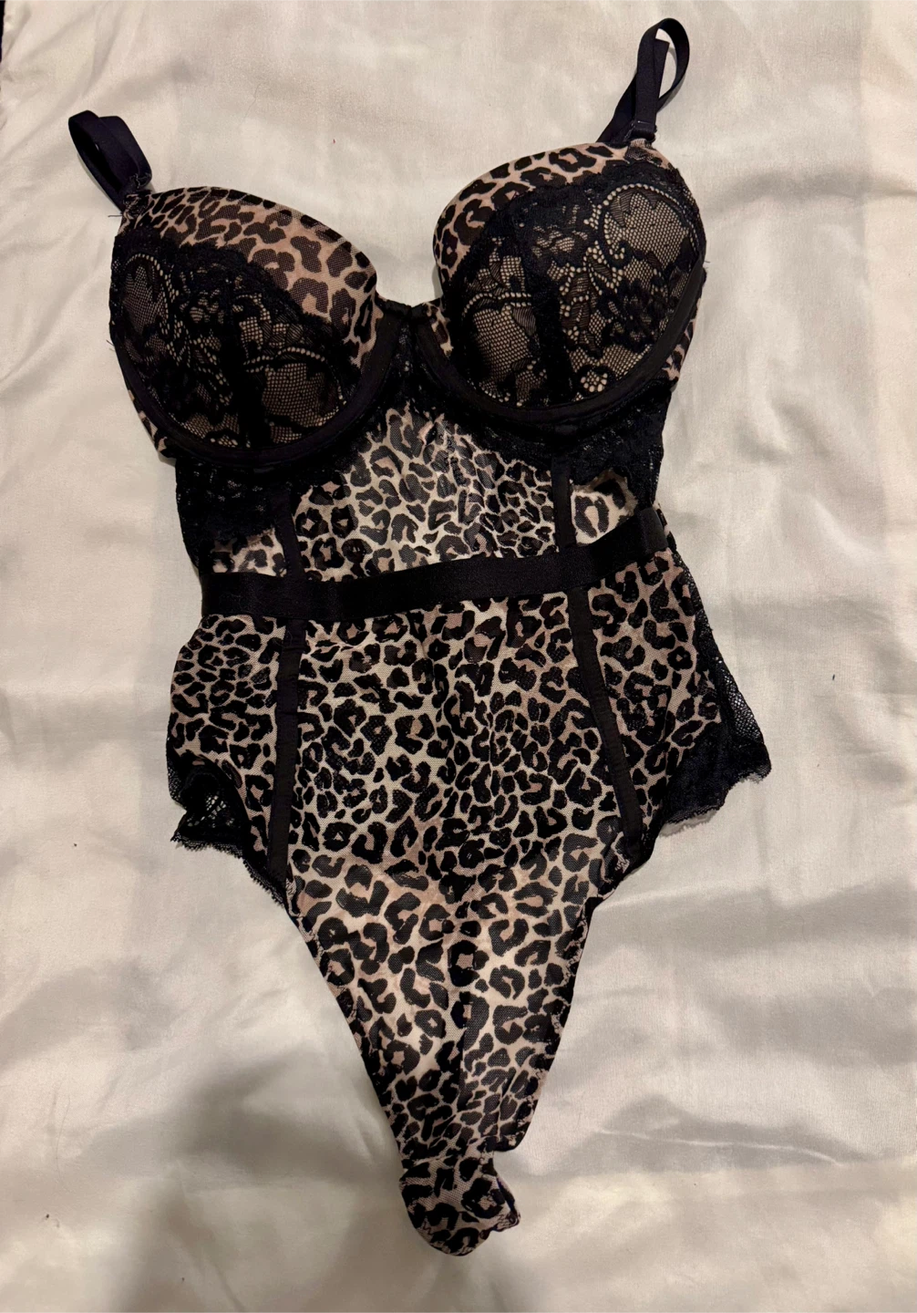 La Vie en Rose Leopard Print Bodysuit