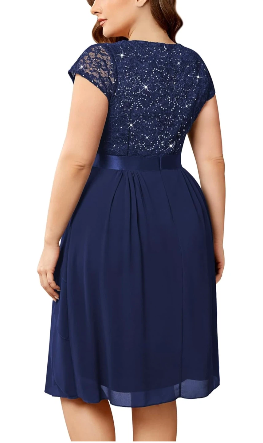 MSKMODA Navy Blue Party Dress - photo 4