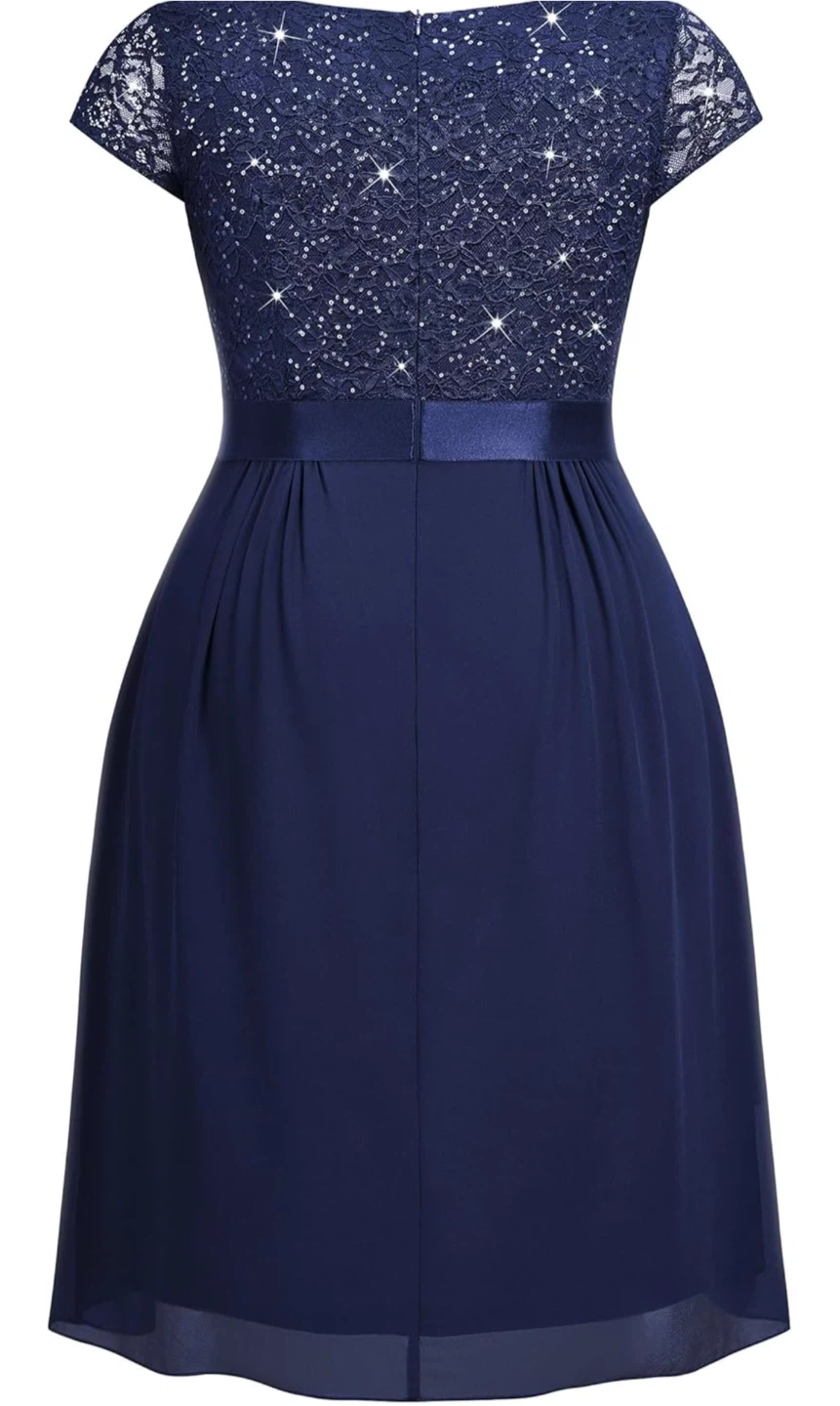 MSKMODA Navy Blue Party Dress - photo 2