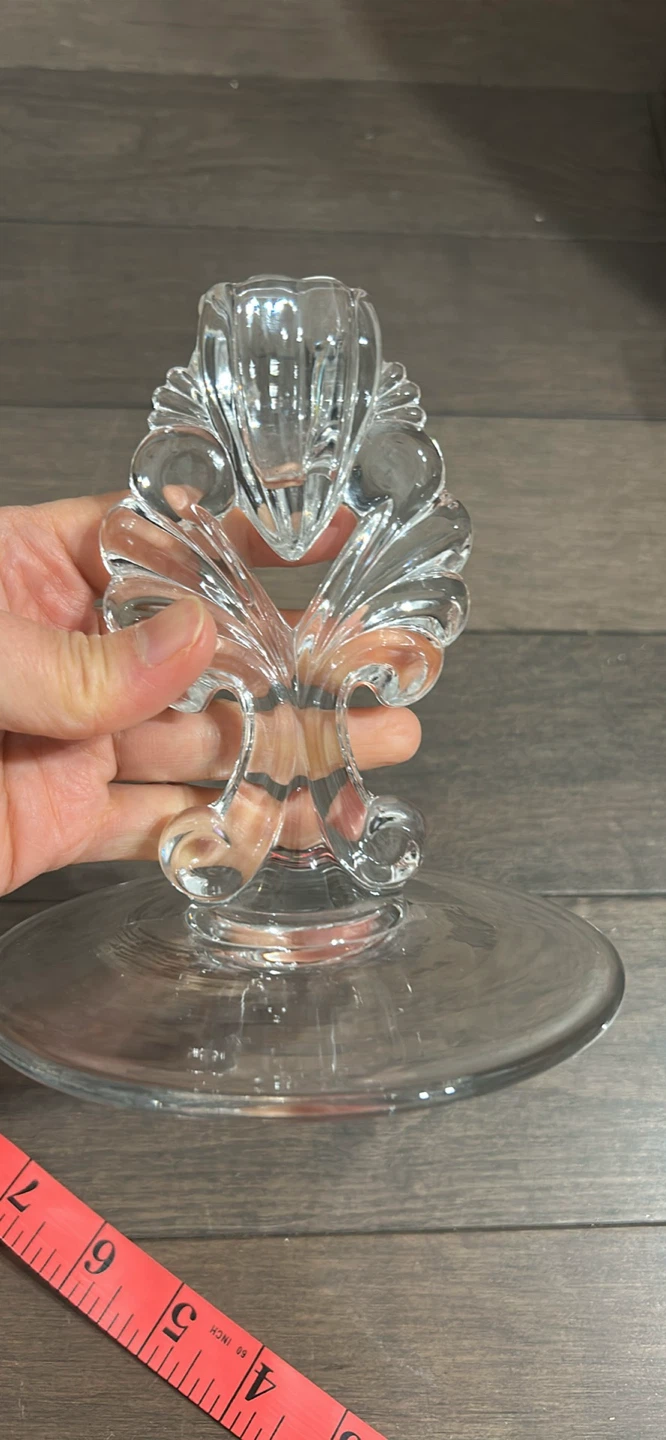 Clear Glass Candlestick Holder