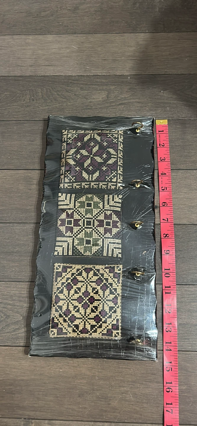 Wall Decor with Embroidered Squares