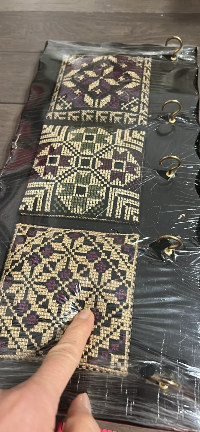 Wall Decor with Embroidered Squares - photo 2