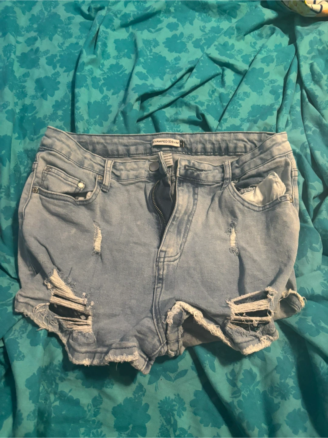 Evamped Denim Distressed Jean Shorts - Size 9