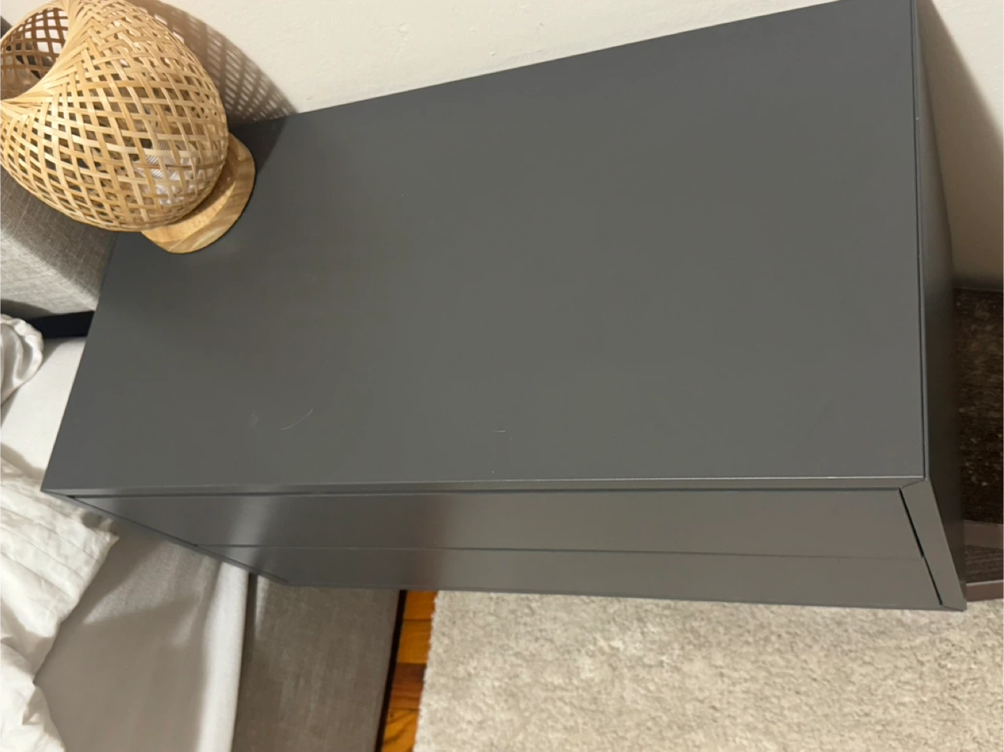 Moving out must go sale TWO IKEA Gray 2-Drawer Nightstands - photo 2