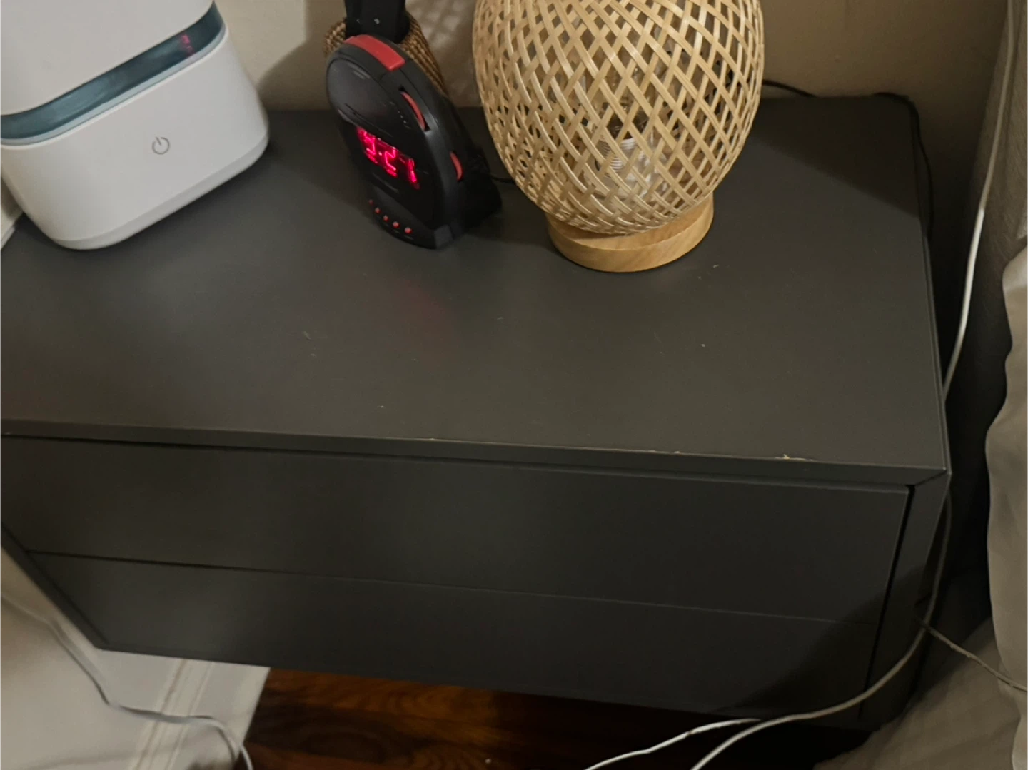 Moving out must go sale TWO IKEA Gray 2-Drawer Nightstands - photo 5