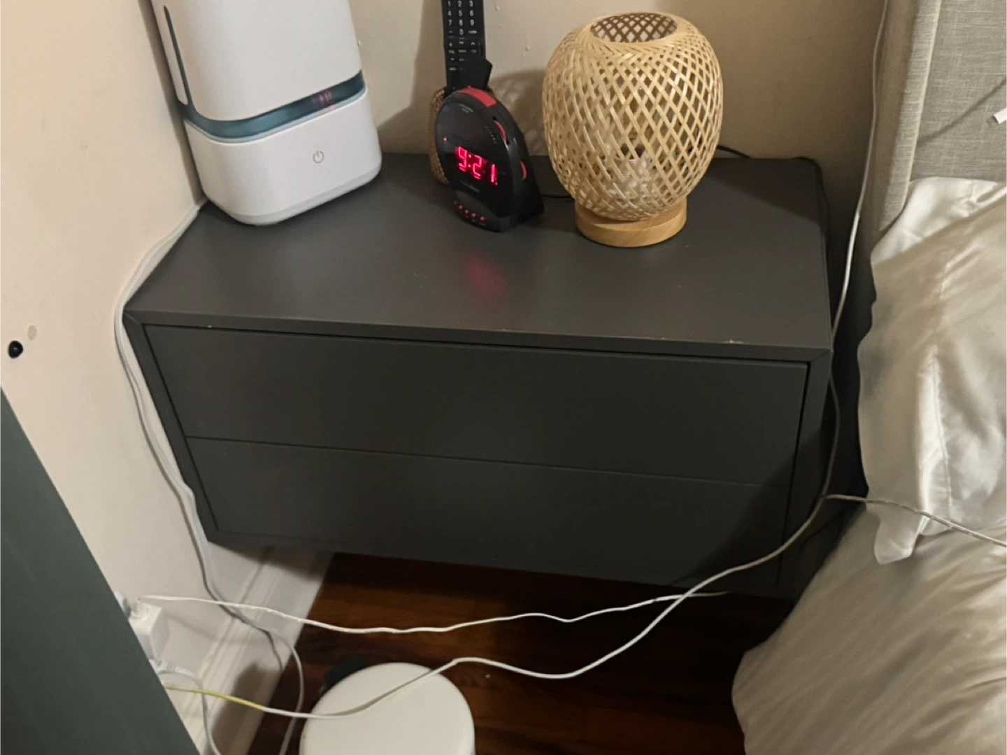Moving out must go sale TWO IKEA Gray 2-Drawer Nightstands - photo 4