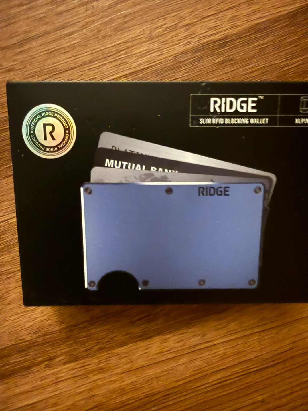 Ridge Slim RFID Blocking Wallet - Blue