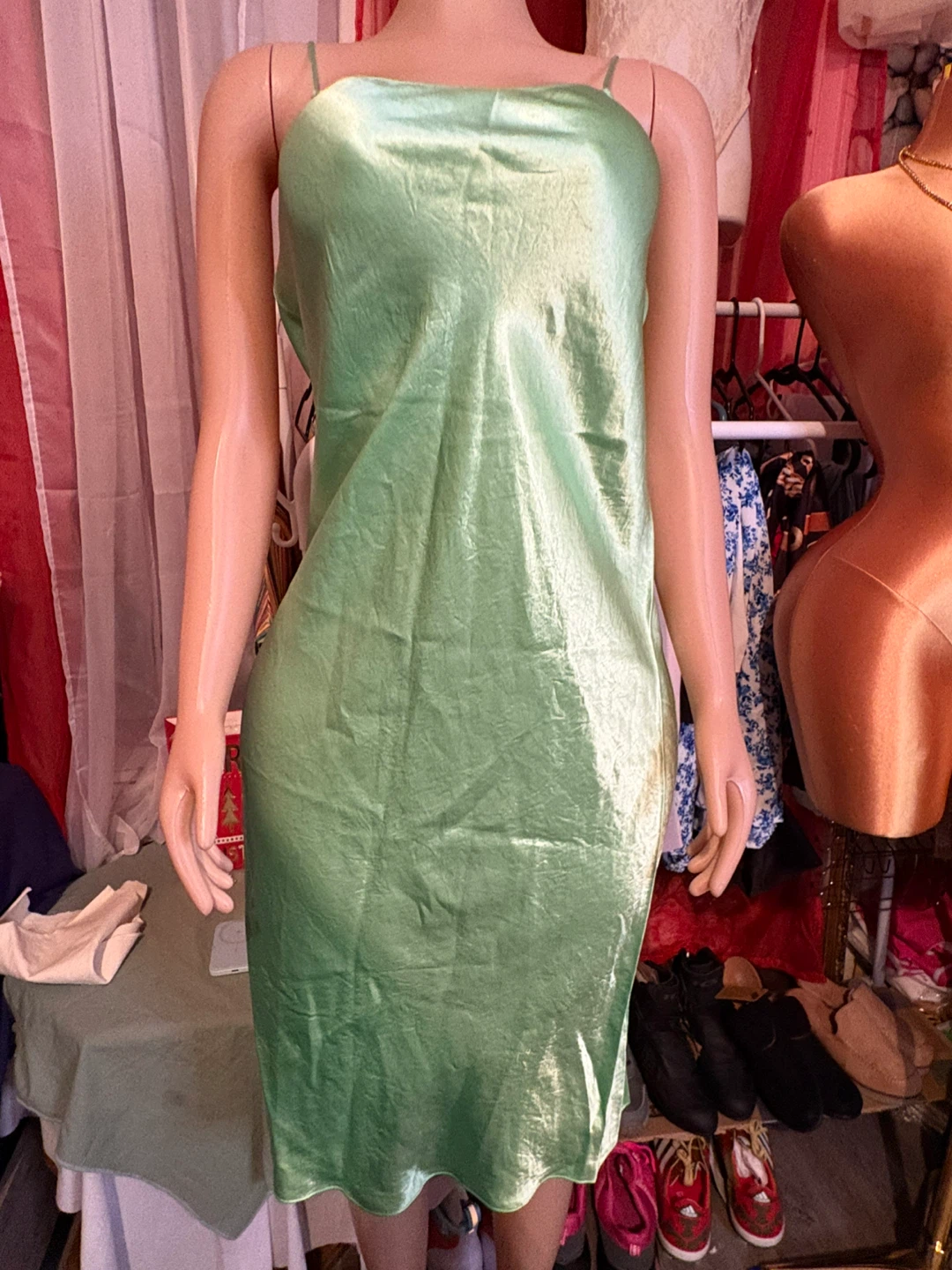 Green Slip Dress