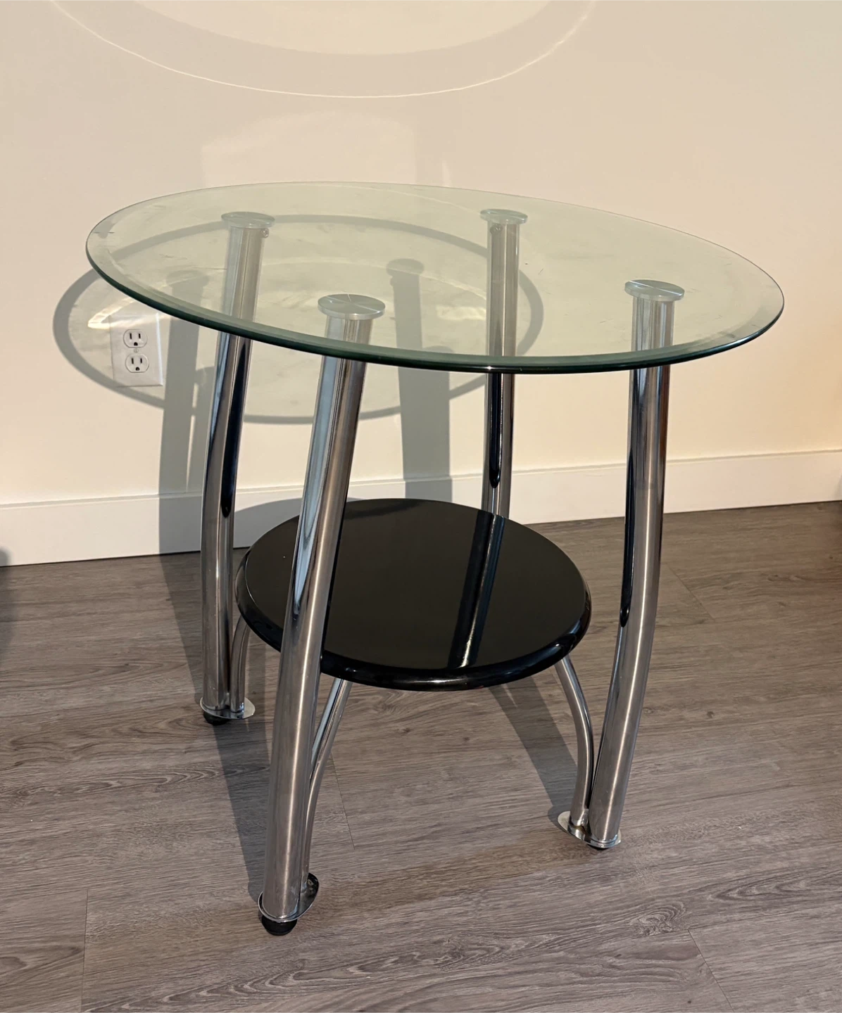 Glass Top End Table