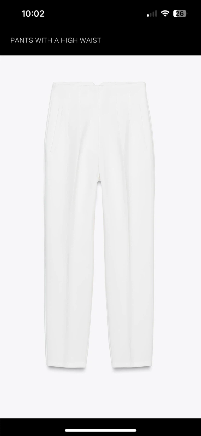 Zara White High Waist Pants***Move out sale*** - photo 2