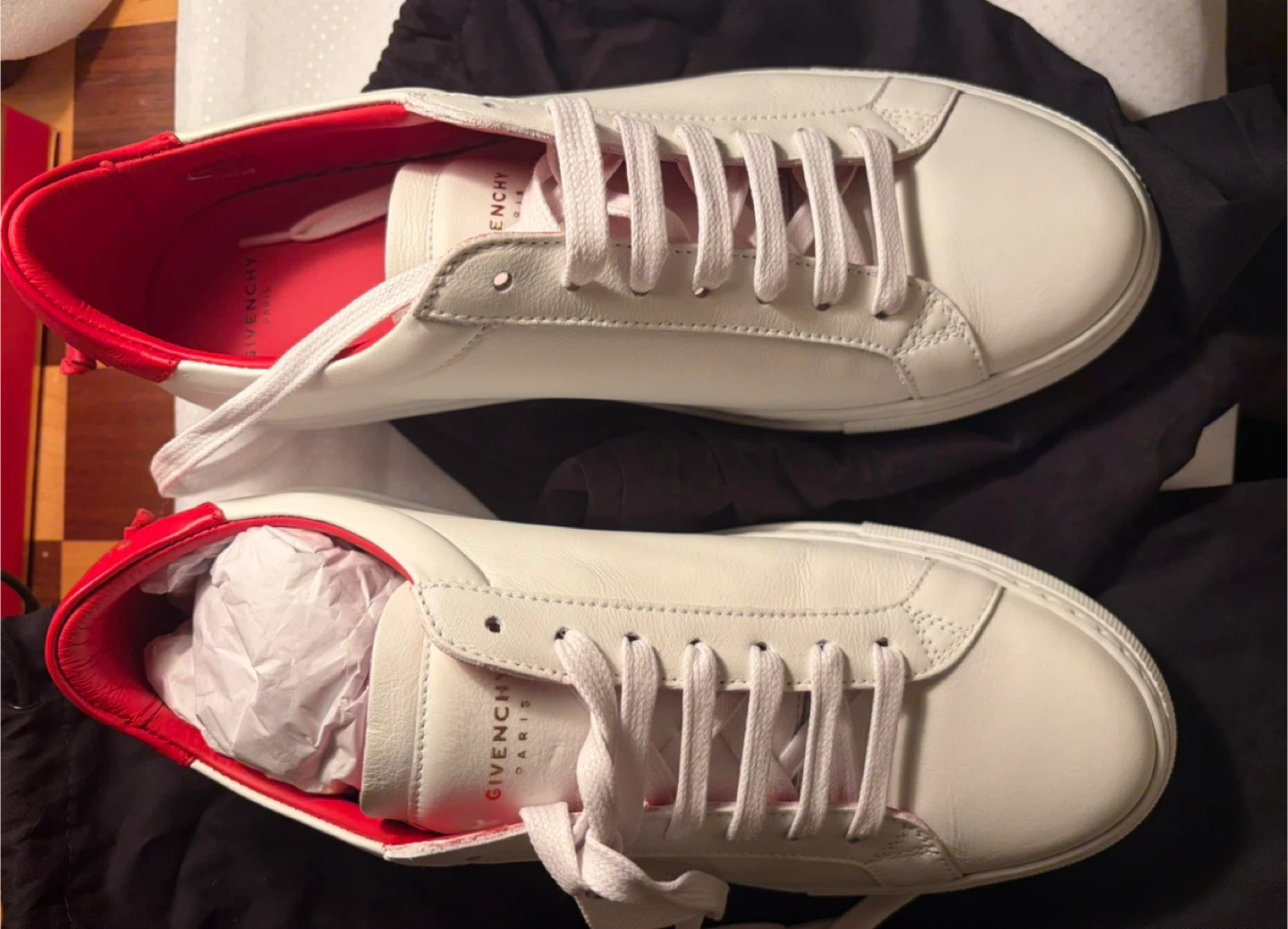NWT Givenchy White & Red Leather Sneakers - photo 5