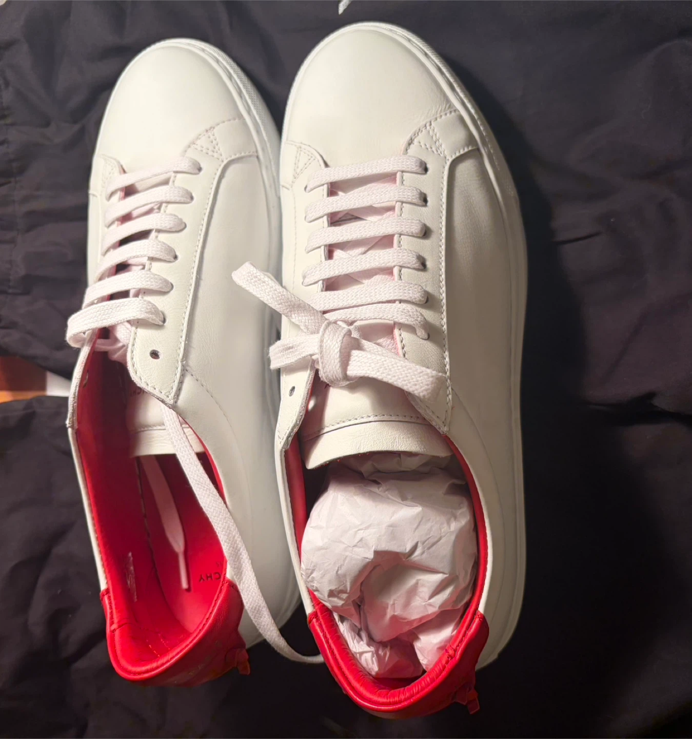 NWT Givenchy White & Red Leather Sneakers