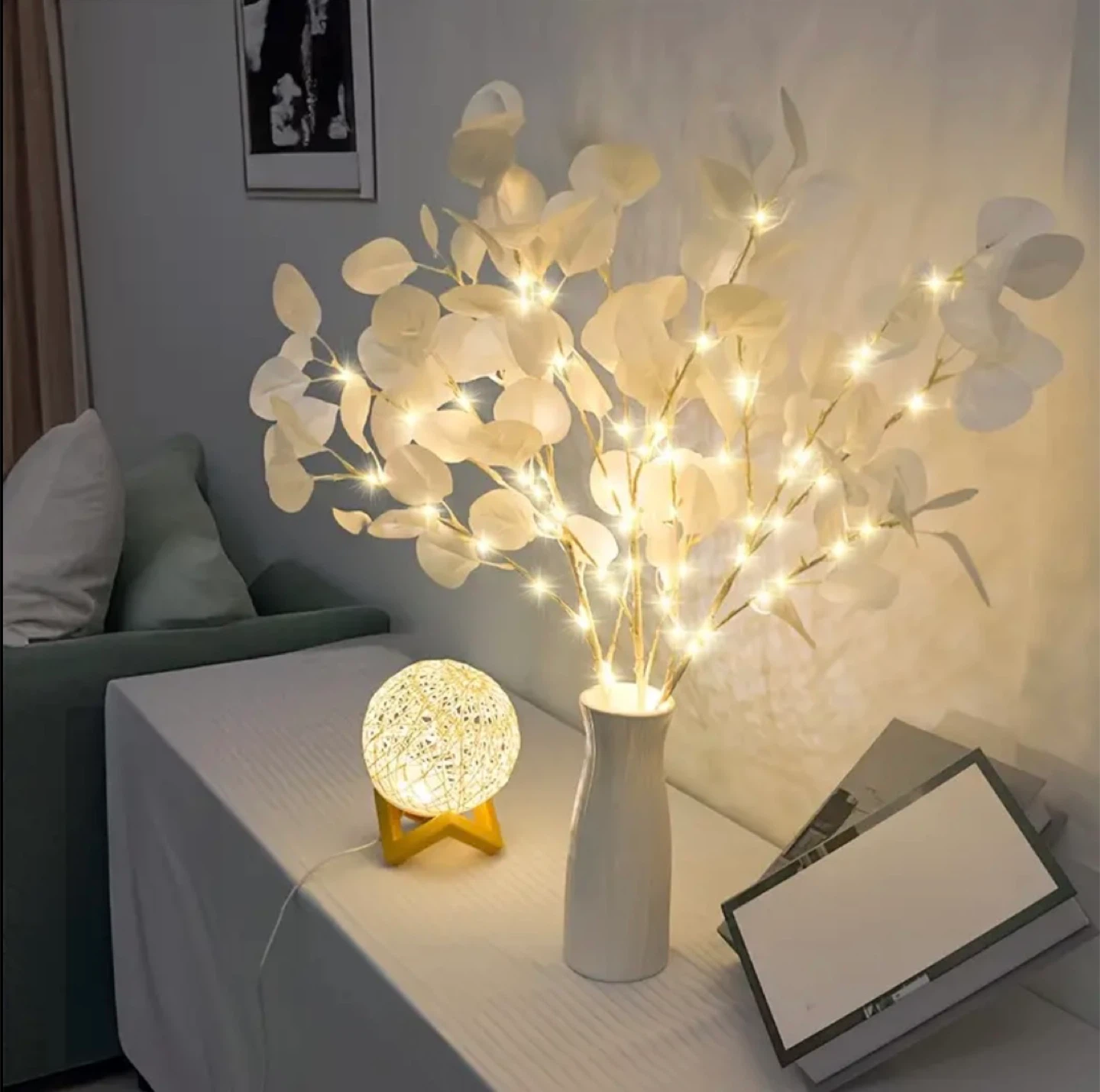 Eucalyptus Leaf String Lights Decor - photo 2