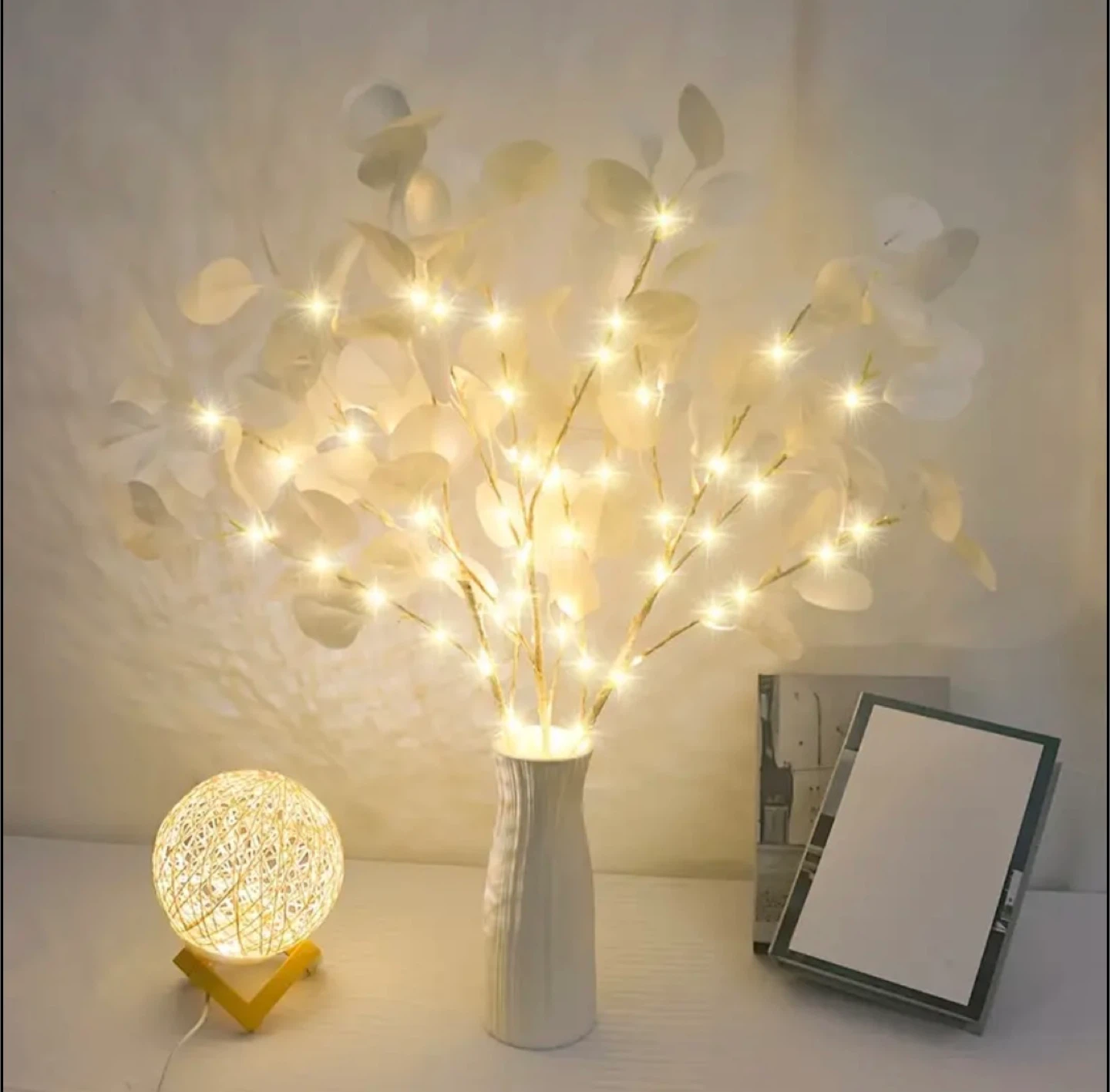 Eucalyptus Leaf String Lights Decor