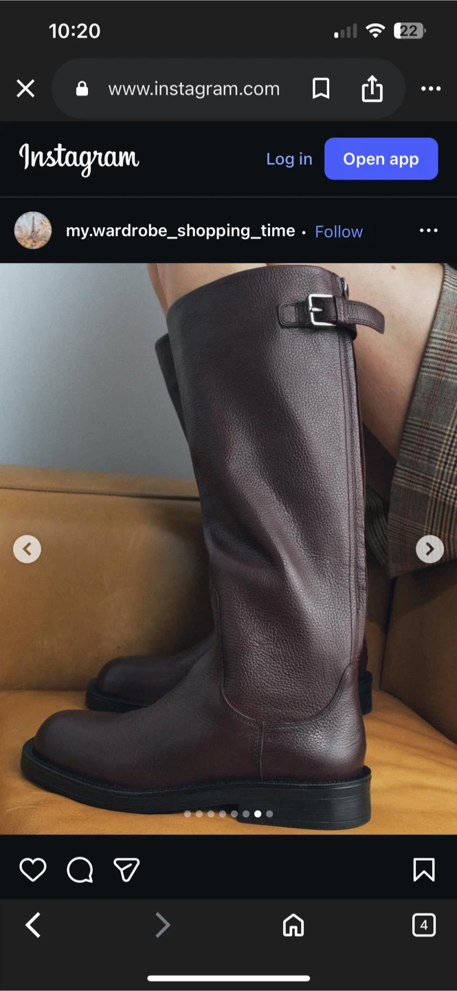 Zara Buckled Leather Flat Boots ***Move out sale*** - photo 4