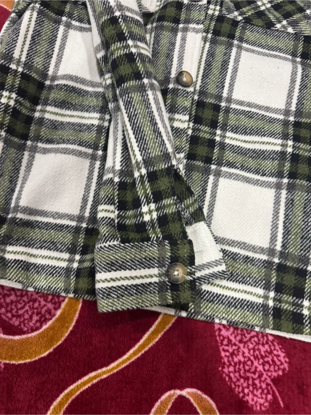 Flannel Shirt - Green & White Plaid - photo 3