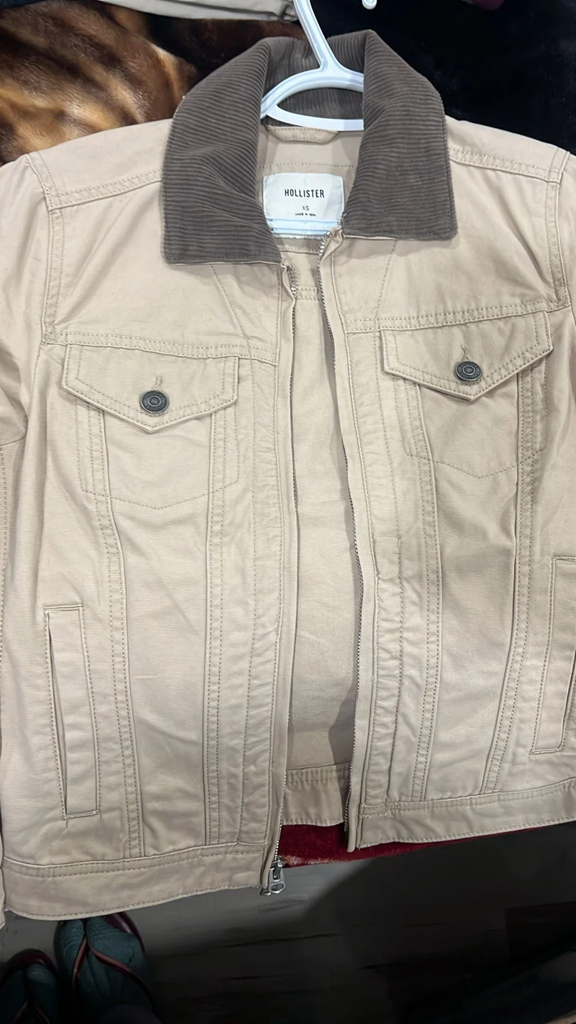 Hollister XS Tan Corduroy Collar Jacket - New - photo 2