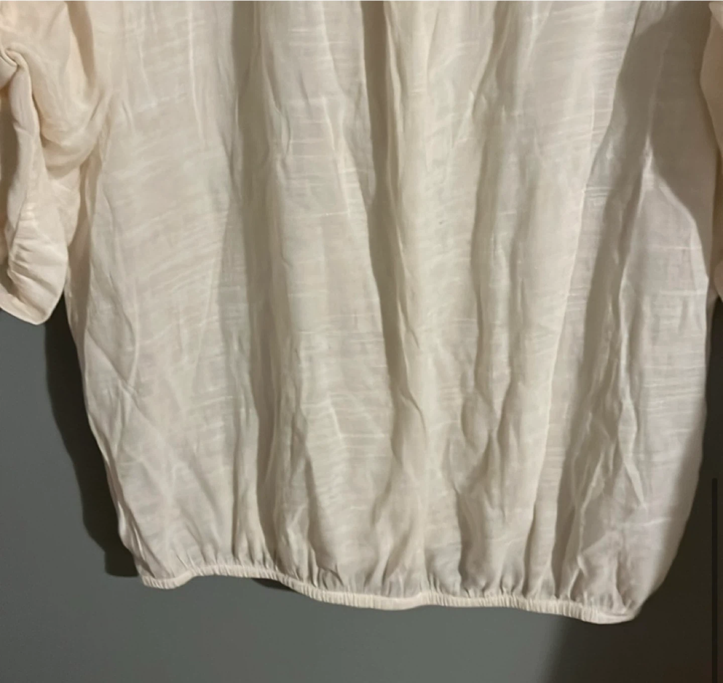 Reitmans Cream Embroidered Blouse large size - photo 5