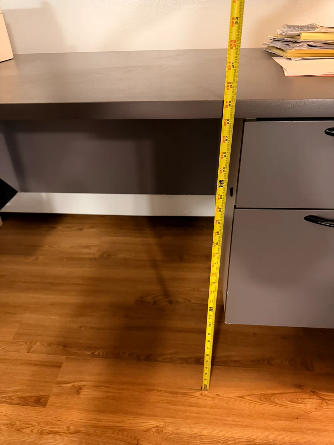 Sturdy Grey Desk with Drawers - photo 4