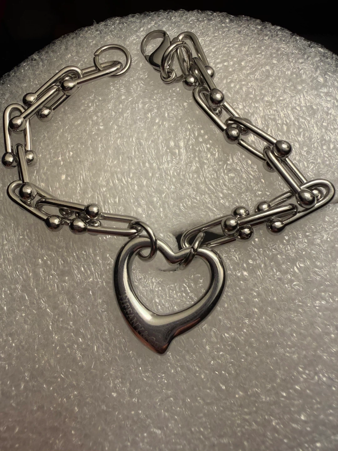 Silver Heart Link bracelet - photo 3