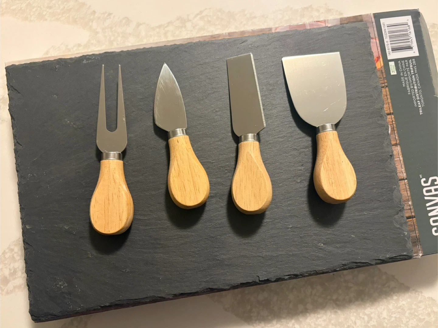 Canvas Slate Cheese Board Set - 5 Piece - photo 4