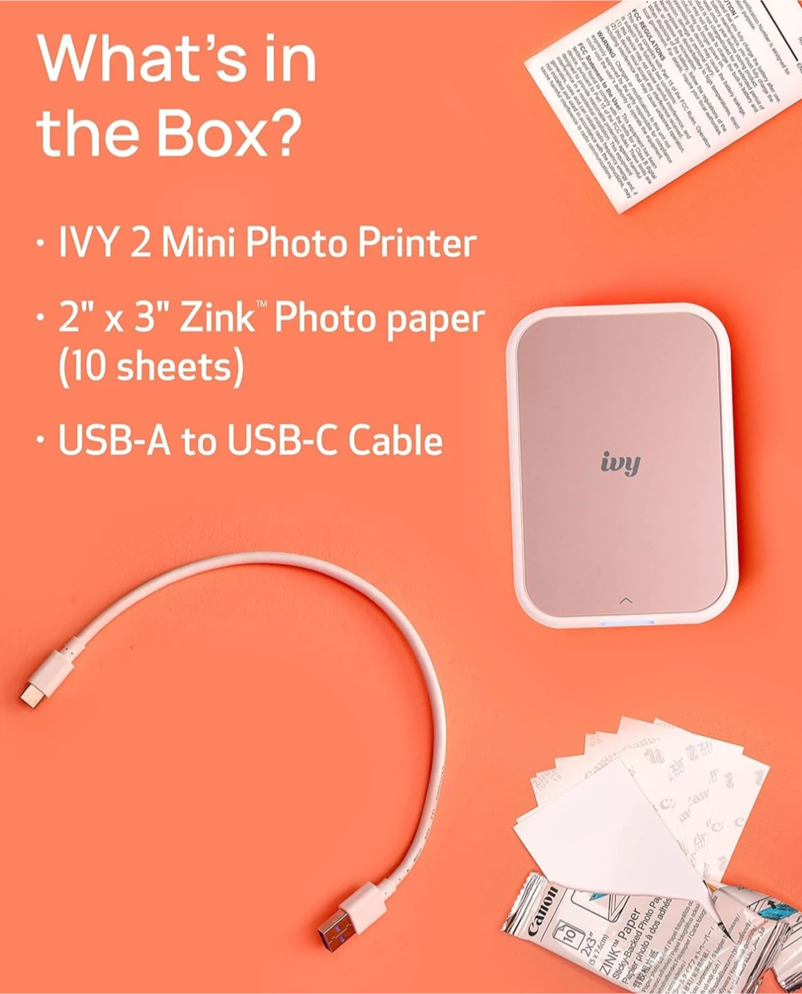 Canon Ivy 2 Mini Photo Printer - photo 4