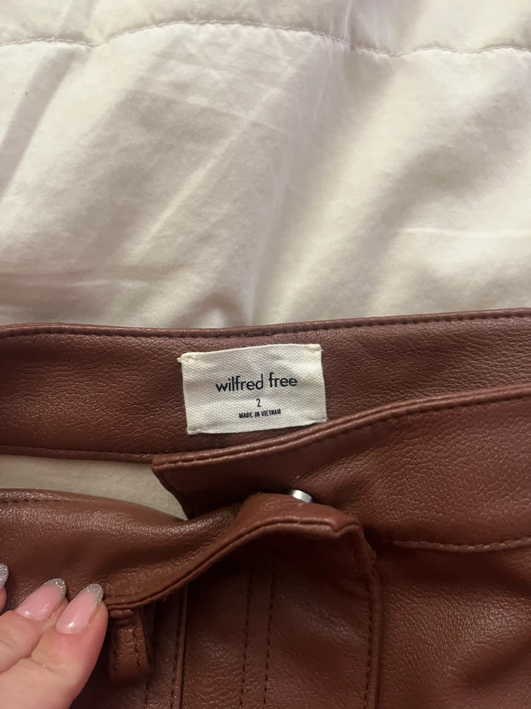 Wilfred Free Vegan Leather Pants - Size 2 - photo 2