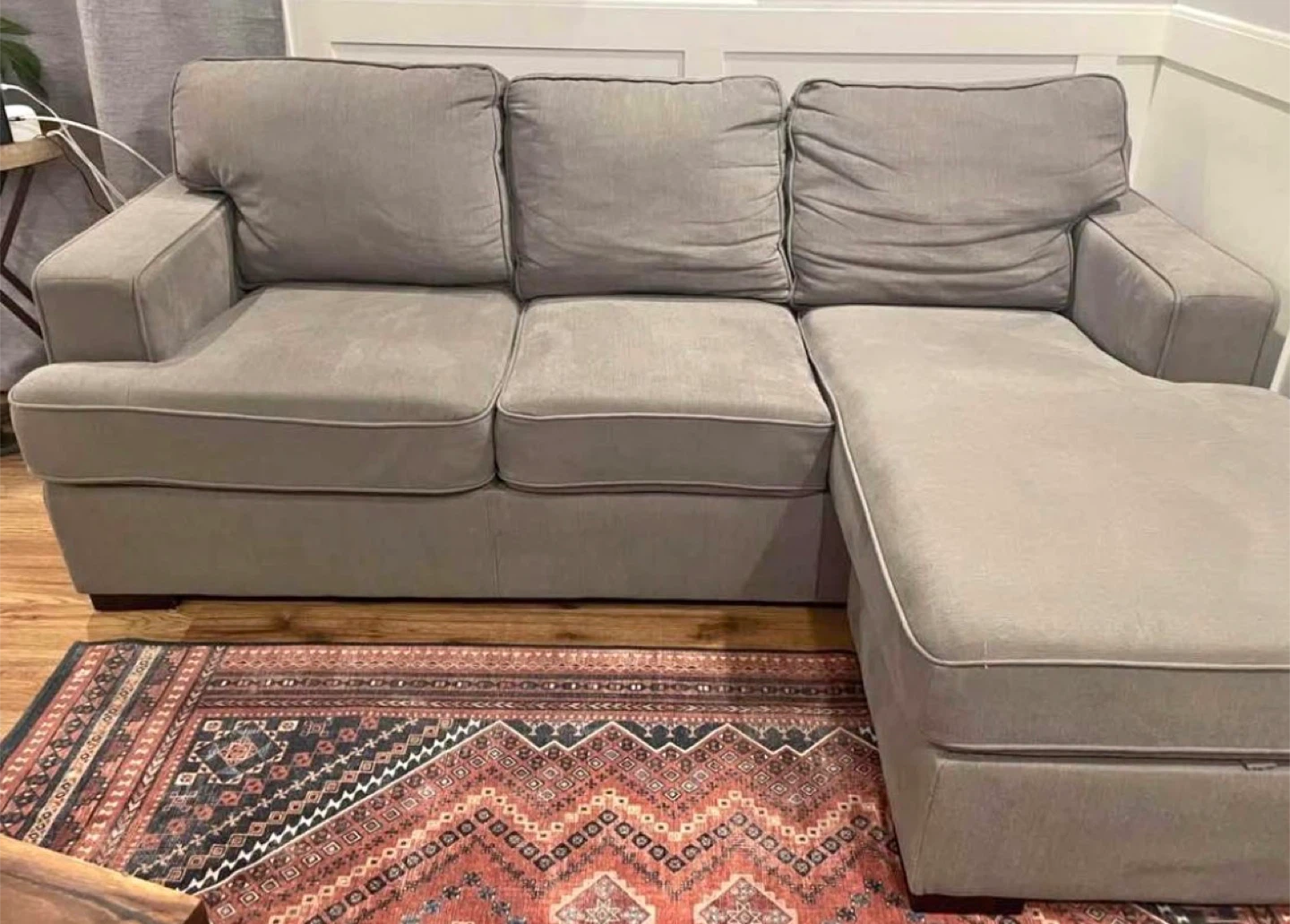 Grey Sectional Sofa with Chaise - photo 2