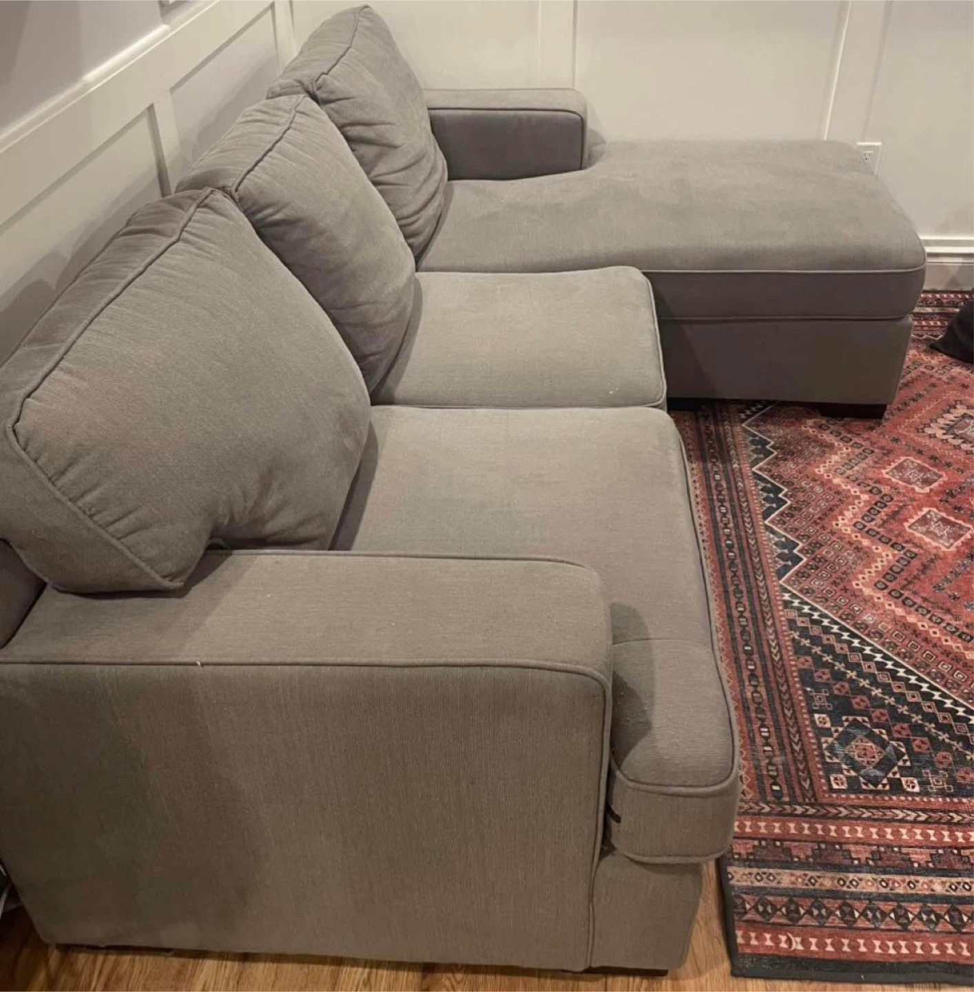 Grey Sectional Sofa with Chaise
