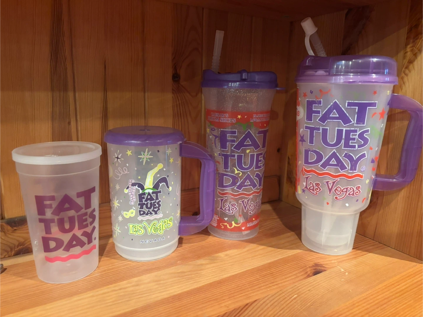Fat Tuesday Las Vegas Souvenir Cup - all 4